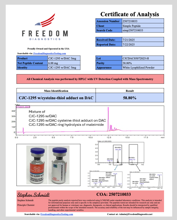 CJC-1295 DAC 5mg by Simple Peptide