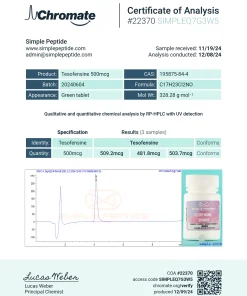 Tesofensine by Simple Peptide, photo 6