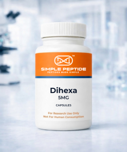 Dihexa Capsules research compound bottle by Simple Peptide
