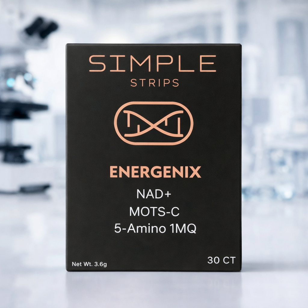 EnergeniX Dissolvable Strips thin-film research pack by Simple Peptide