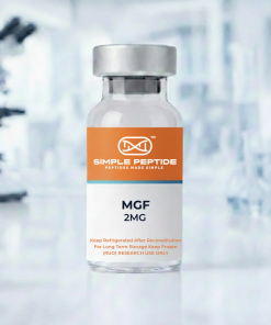 MGF 2MG research peptide vial by Simple Peptide