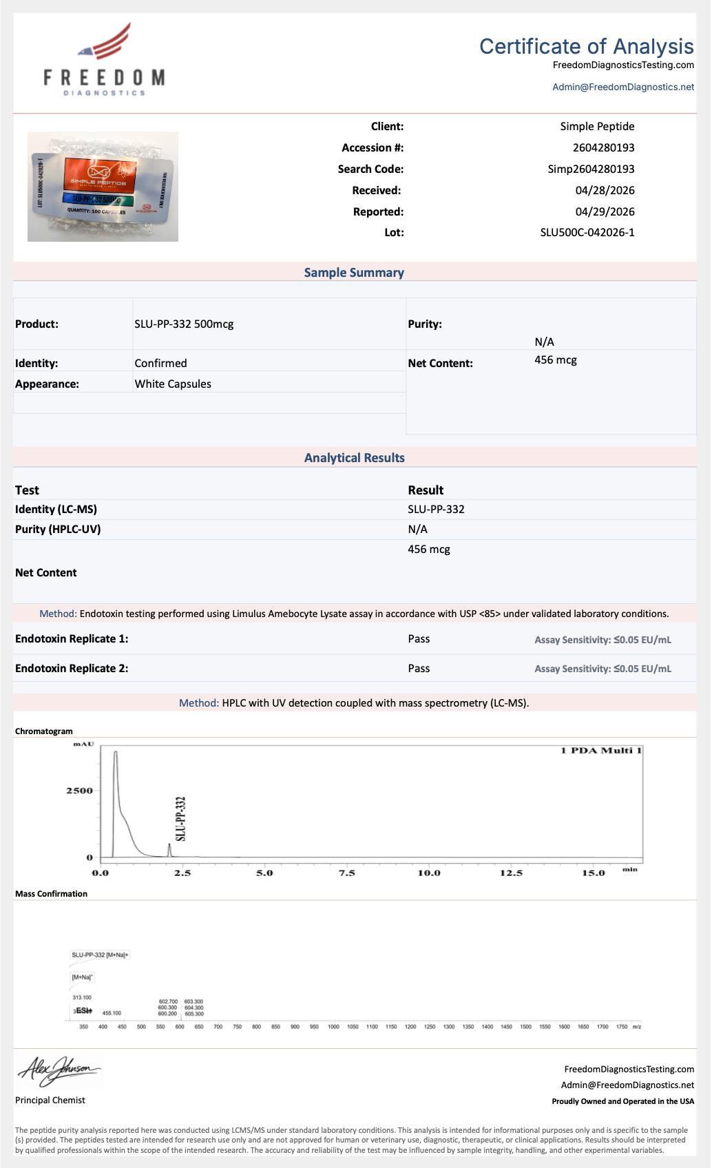 SLU-PP-332 Capsules by Simple Peptide, photo 4
