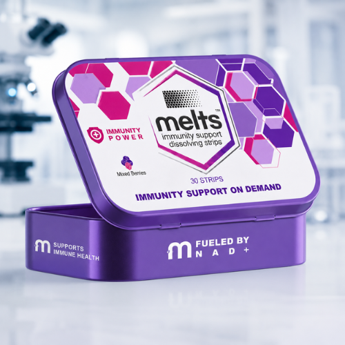 Melts Immunity Dissolving Strips with travel tin by Simple Peptide
