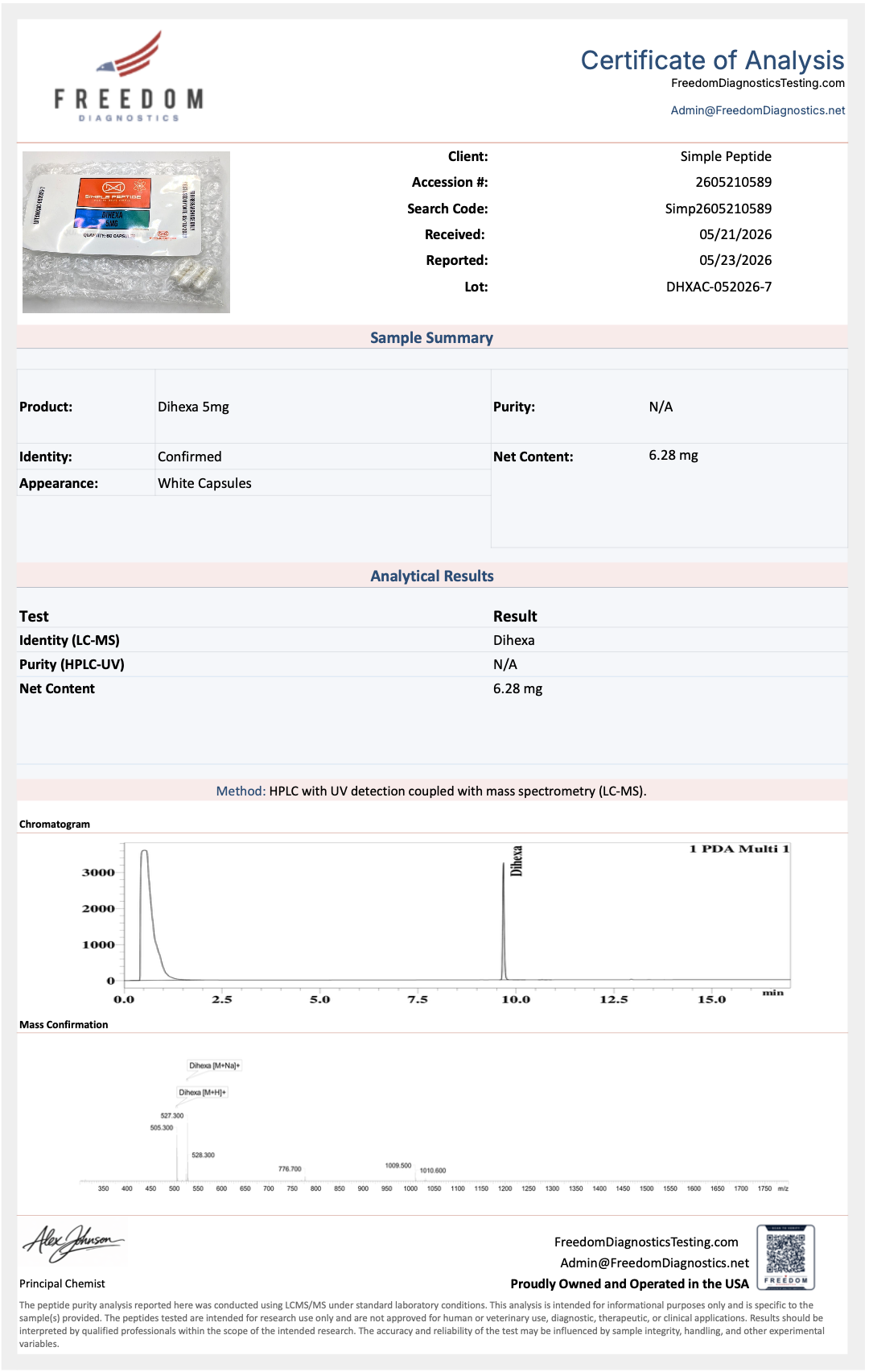 Dihexa Capsules by Simple Peptide, photo 2