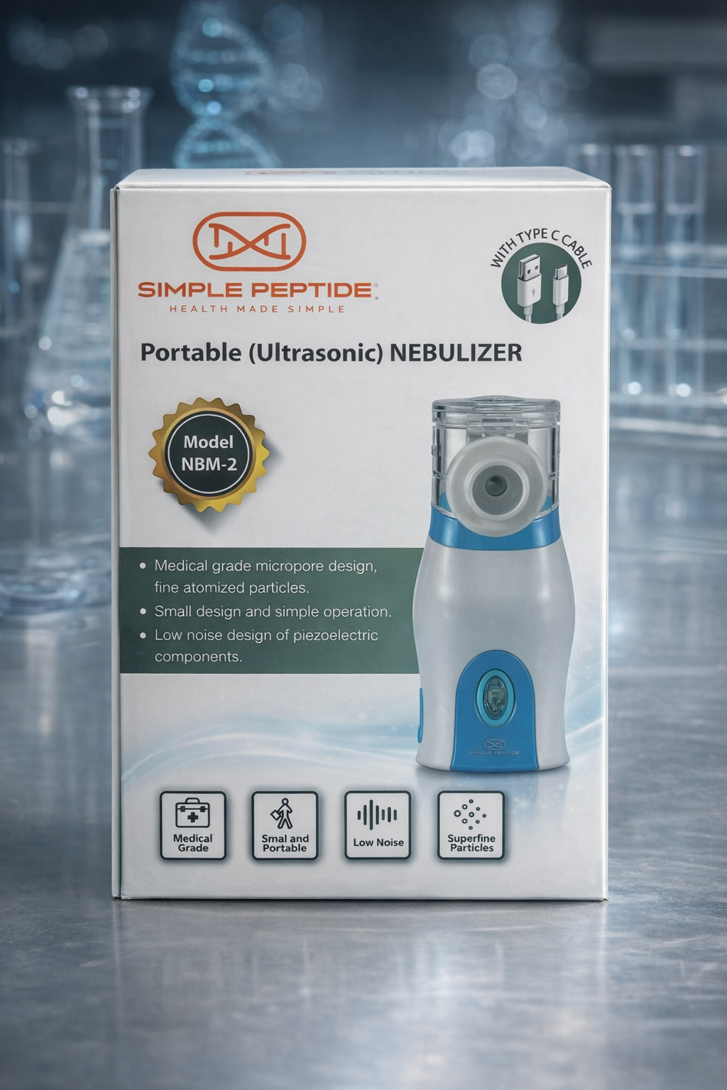 AeroMesh Ultrasonic Nebulizer handheld mesh device by Simple Peptide