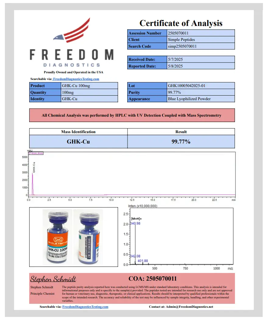 GHK-CU 100MG by Simple Peptide, photo 14