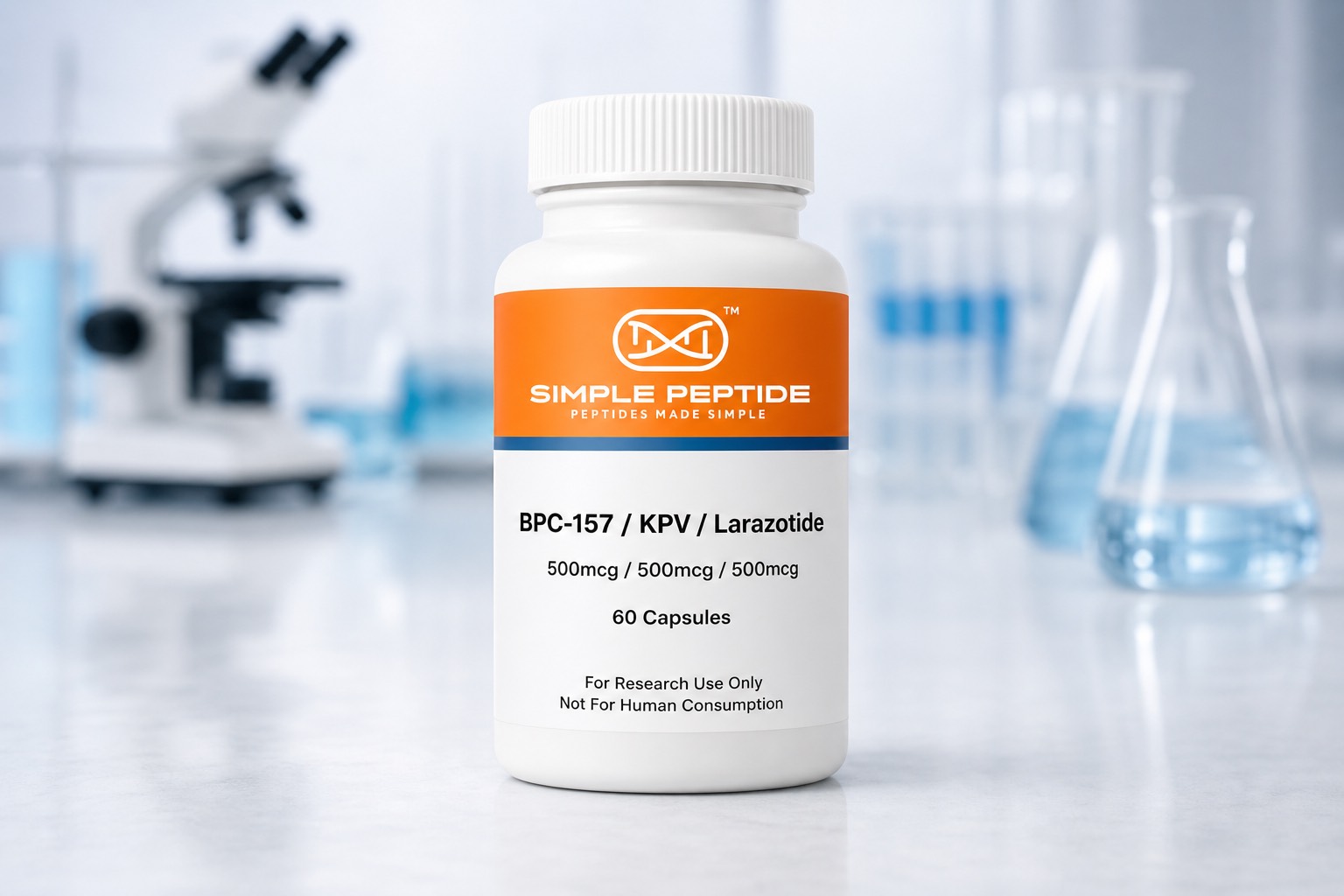Gut Inflammation Research capsules bottle by Simple Peptide