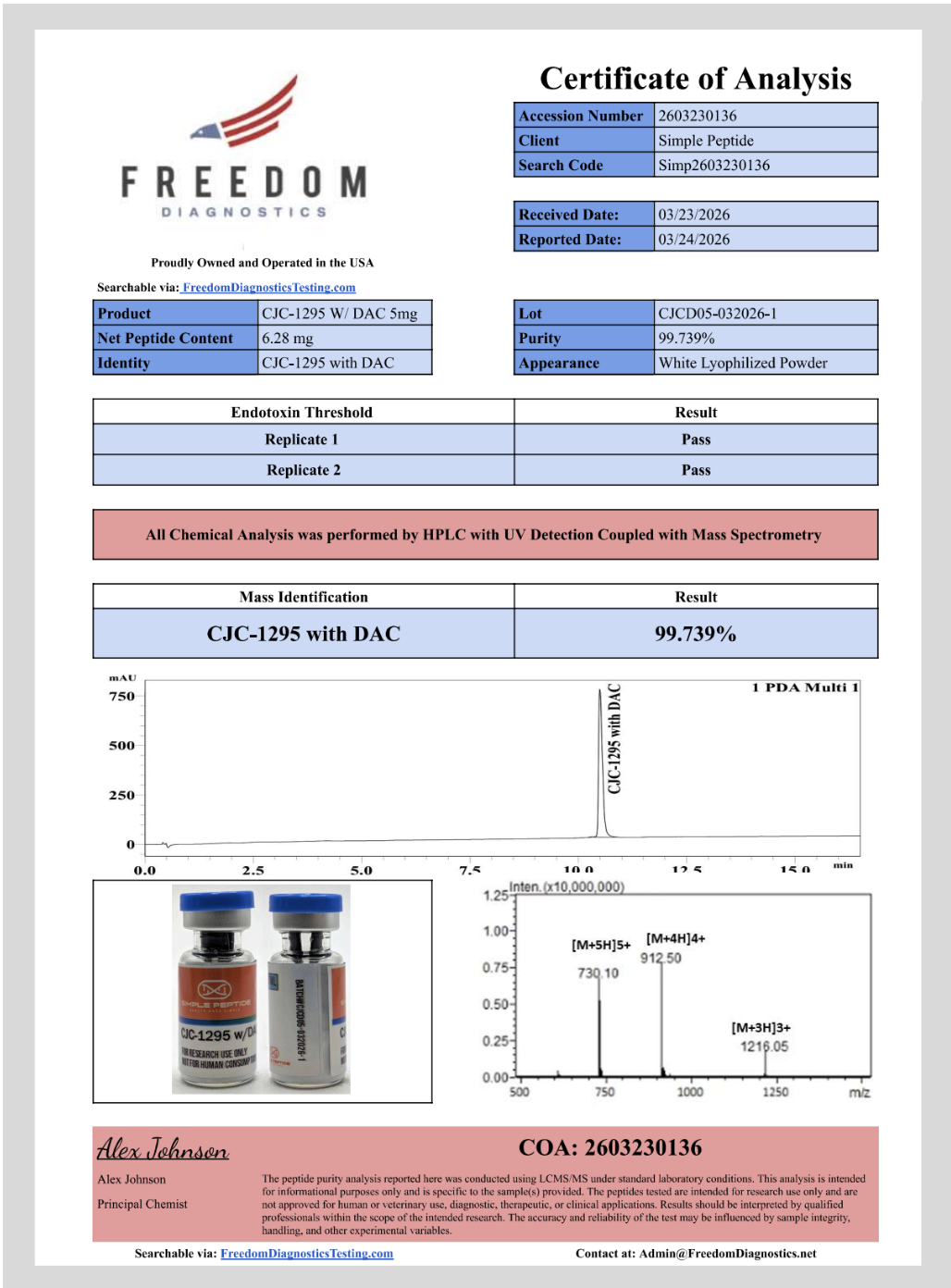 CJC-1295 DAC 5mg by Simple Peptide