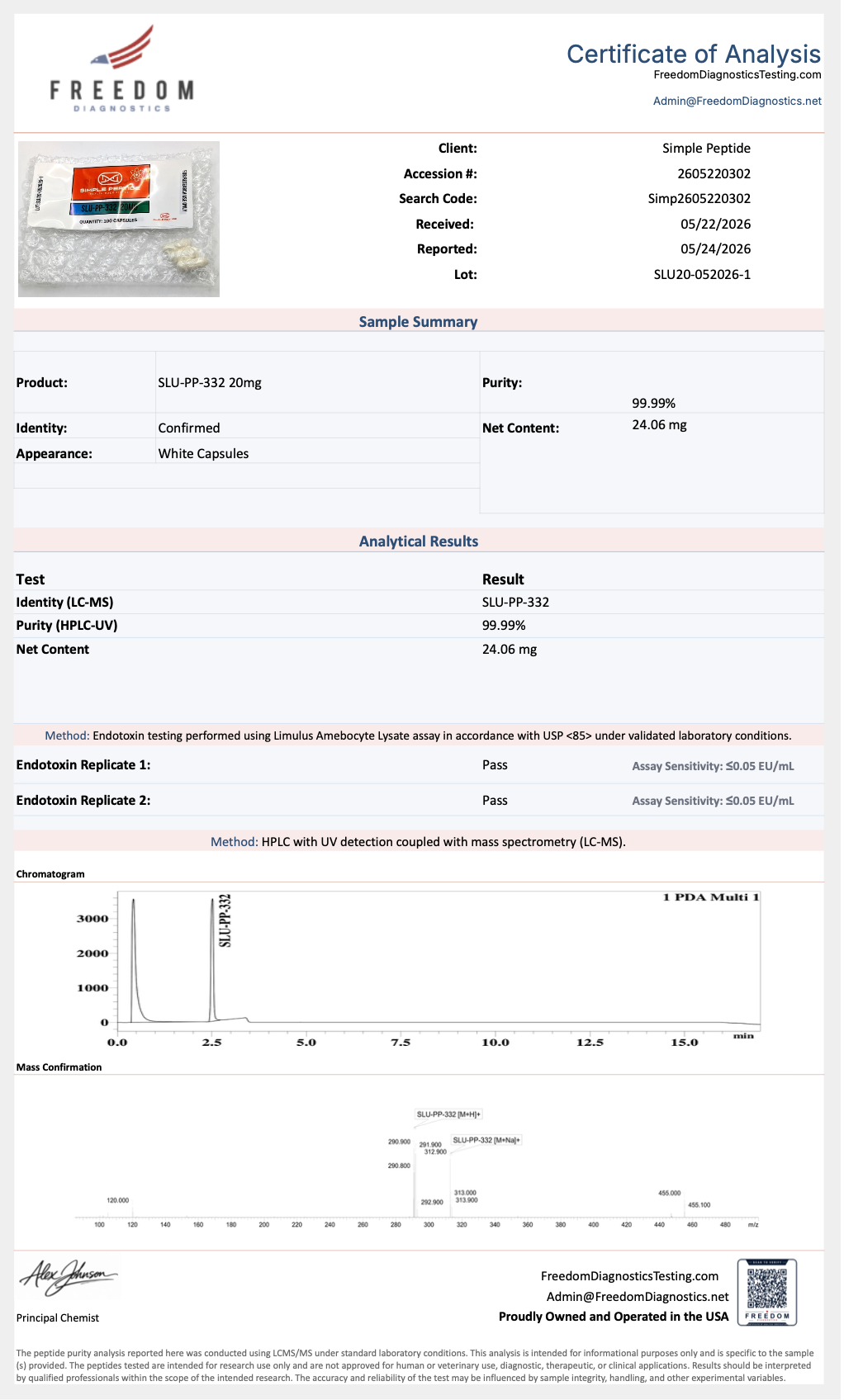 SLU-PP-332 Capsules by Simple Peptide, photo 3